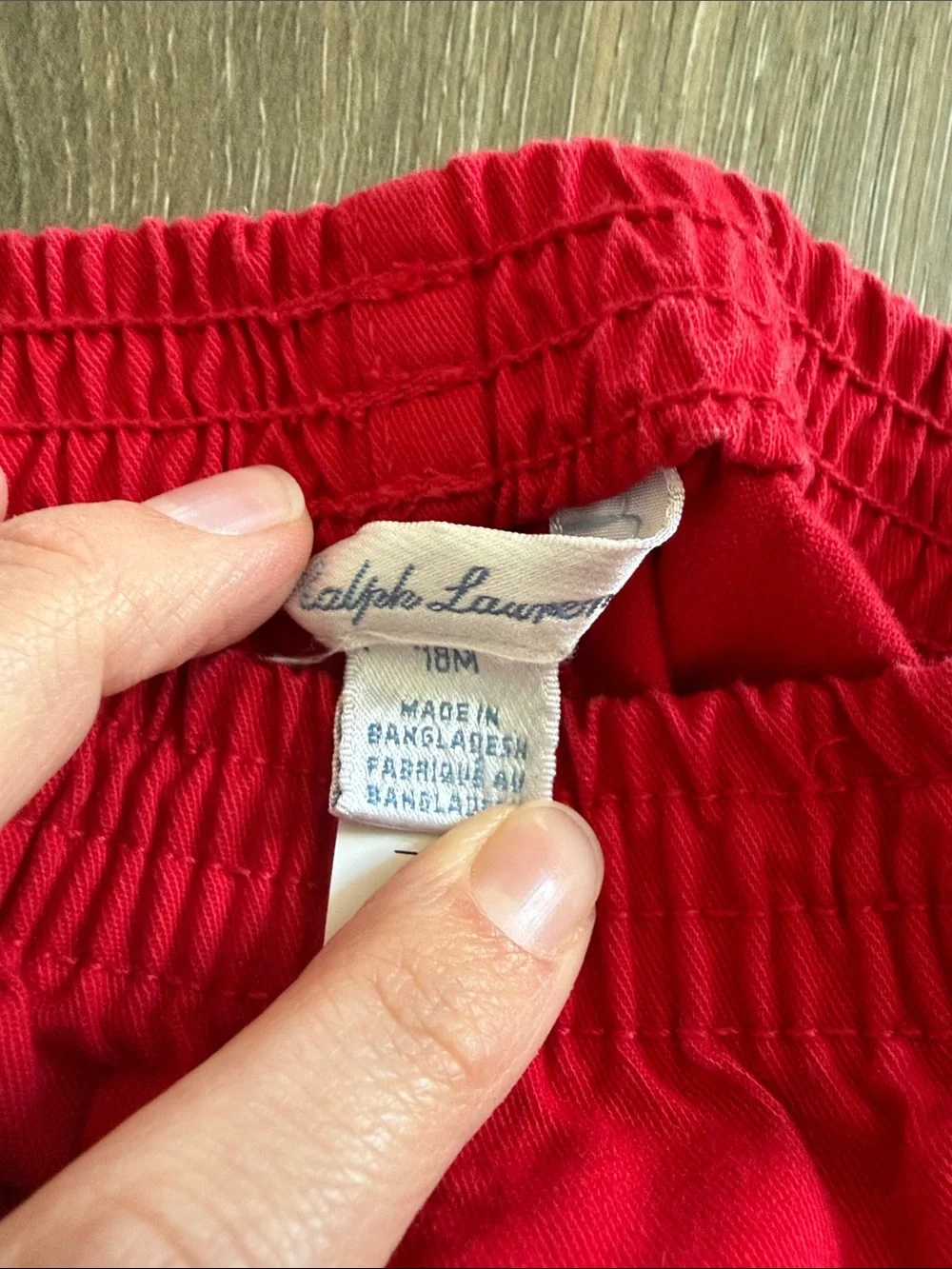 Ralph Lauren Bright Red Elastic Waist Shorts